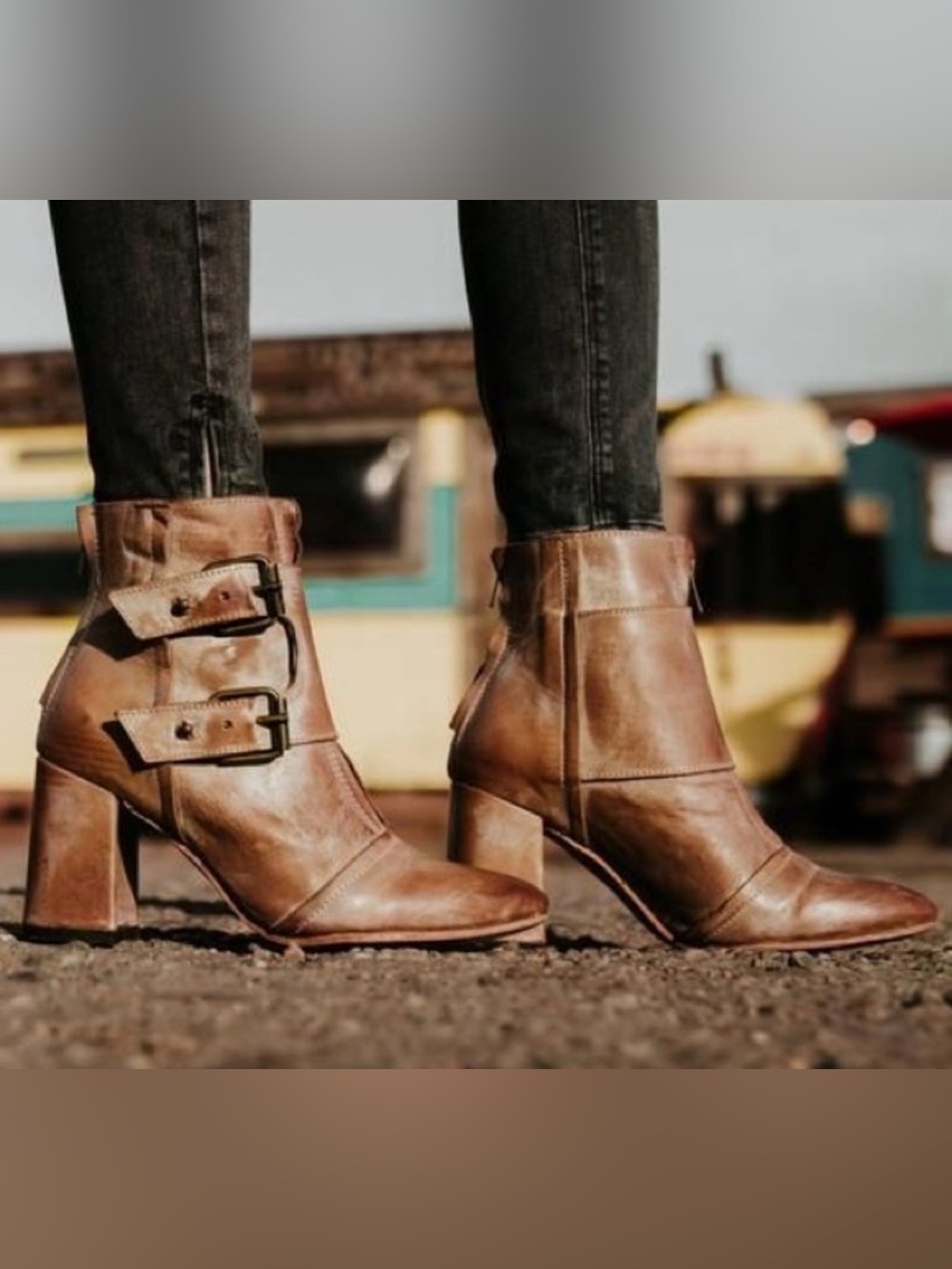 Freebird by Steven Joey Booties in Camel. - Picture 1 of 16